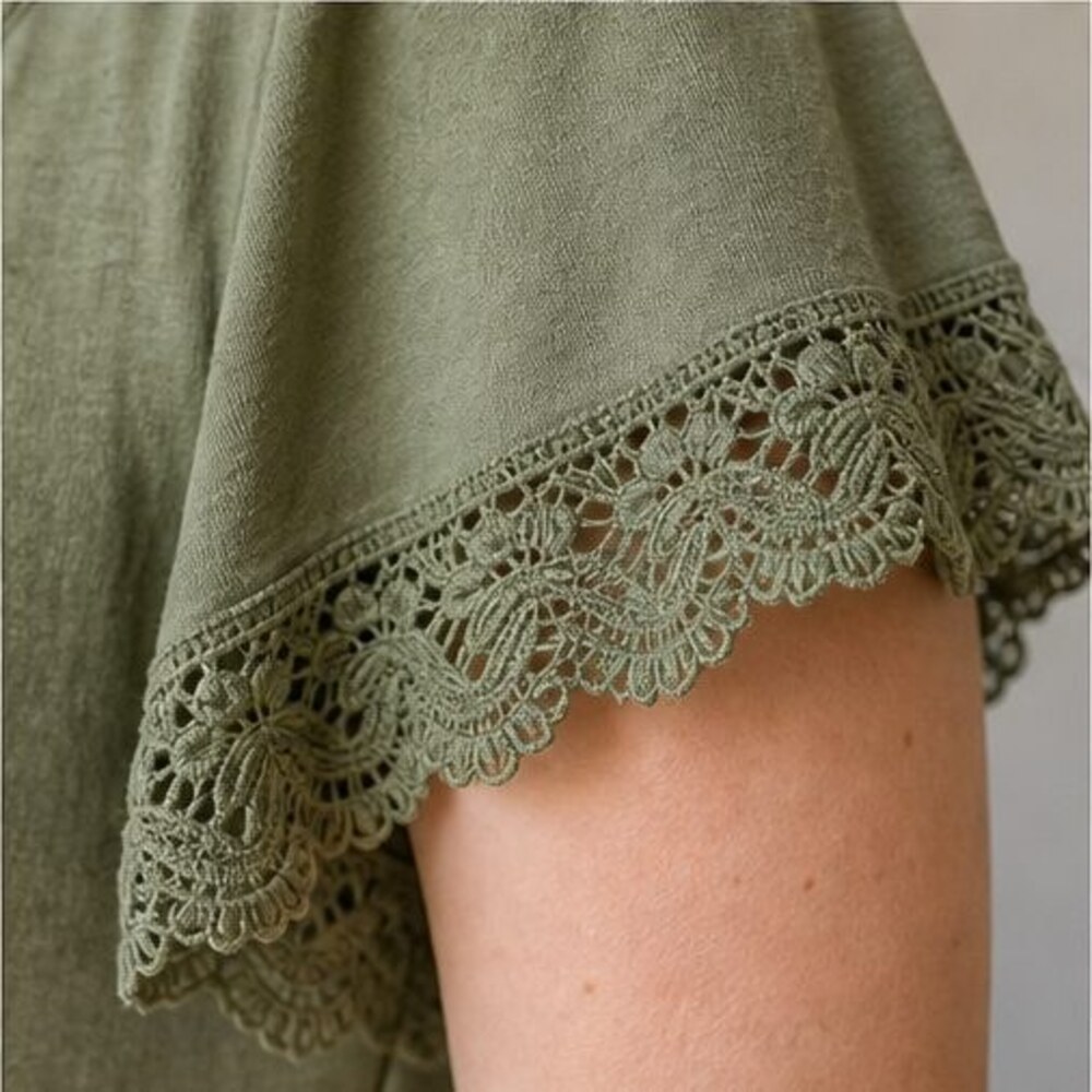 Olive Button Blouse - Picture 5 of 6